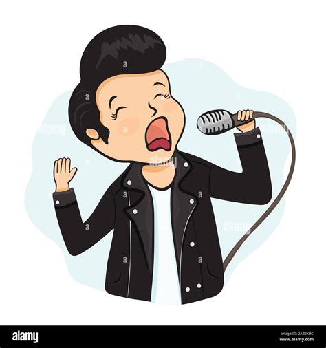 Cartoon Male Singer