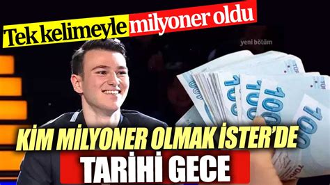 Berk Göktaş Tek Kelime Ile Milyoner Oldu Kim Milyoner Olmak İster