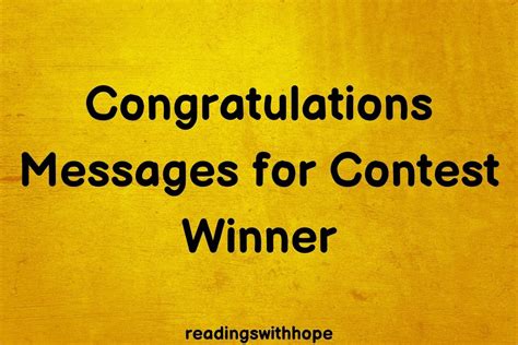 60 Congratulations Messages For Contest Winner