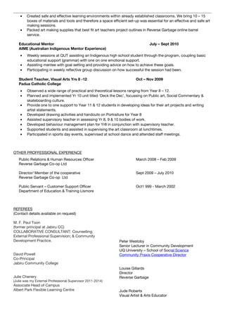 Employment CV Rebekah Evans 2015 PDF