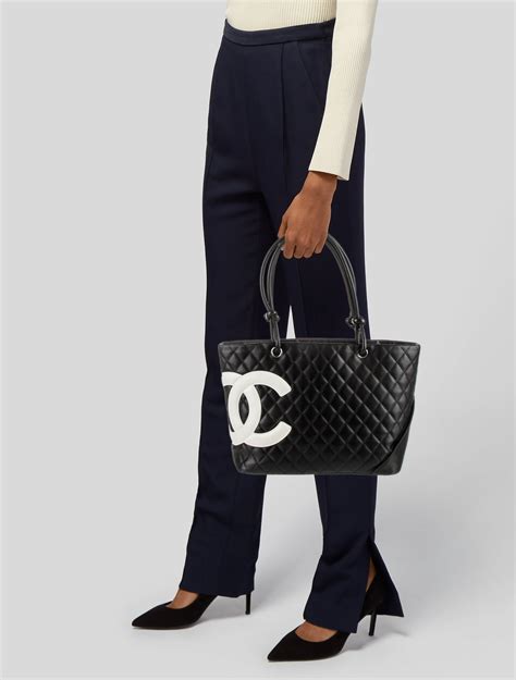 Chanel Large Ligne Cambon Tote Black Totes Handbags Cha