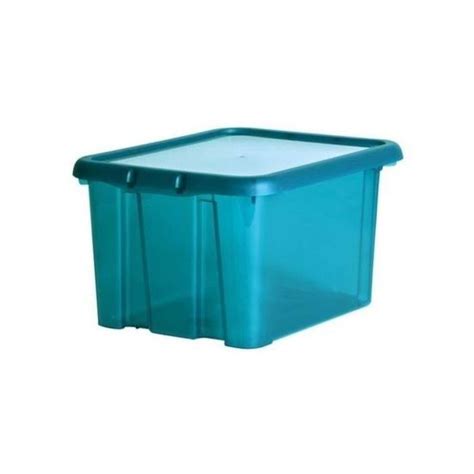 Eda Boite De Rangement L Funny Box Bleu Canard Cdiscount Maison