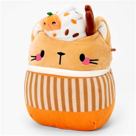 Squishmallows™ 8 Claires Exclusive Pumpkin Spice Latte Cat Plush Toy