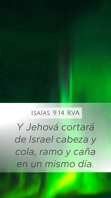 Isaías 9 14 RVA Mobile Phone Wallpaper Y Jehová cortará de Israel