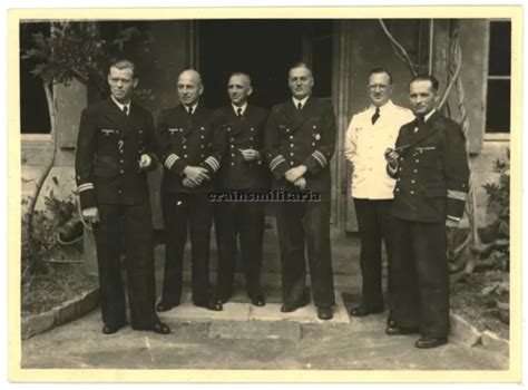 Orig Foto Portrait Kriegsmarine Offiziere Kapit N Mit Orden Mit