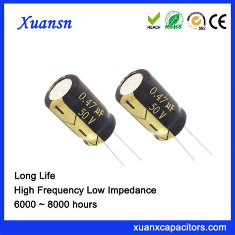 0 47uf 50v Aluminum Electrolytic Capacitor Factory For Led Lighting