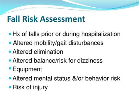 Ppt Fall Risk Assessment And Intervention Nursing Practice Changes