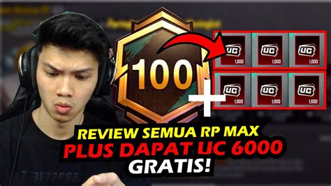 REVIEW SEMUA SKIN ROYALE PASS MAX 100 DAN GRATIS UC 6000 GINI CARANYA