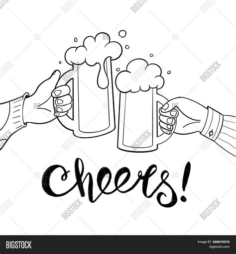 Beer Mug Cheers Clipart Black And White