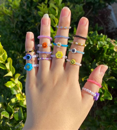 Seed Bead Rings Cute Rings Summer Jewelry Seed Bead Etsy Canada