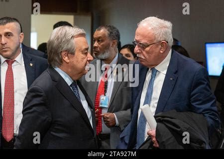 Rencontre entre le Secrétaire général Antonio Guterres et Riad Al Malki