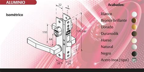 Cerradura Para Puerta Aluminio De Embutir Duranodik Phillips Envío gratis