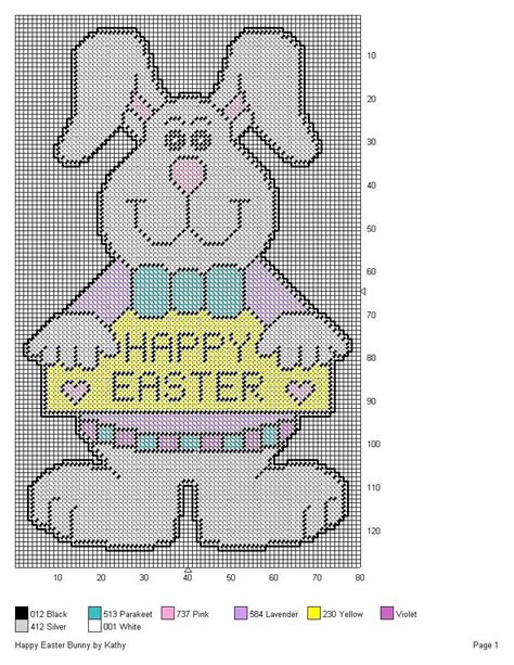 Free Easter Bunny Plastic Canvas Patterns Printable Templates Free