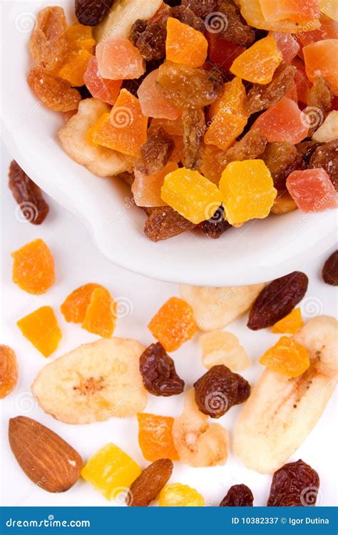 Dried Fruit On White Background Stock Image Image Of Raisin Food