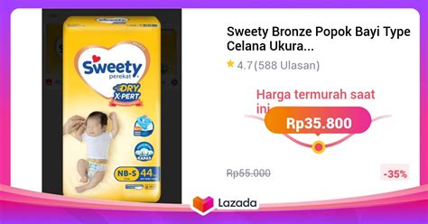 Sweety Bronze Popok Bayi Type Celana Ukuran NBS S M L XL XXL GRATIS ONGKIR