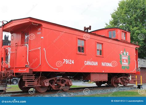 Cnr Red Caboose Editorial Stock Photo Image Of Historical 43641413