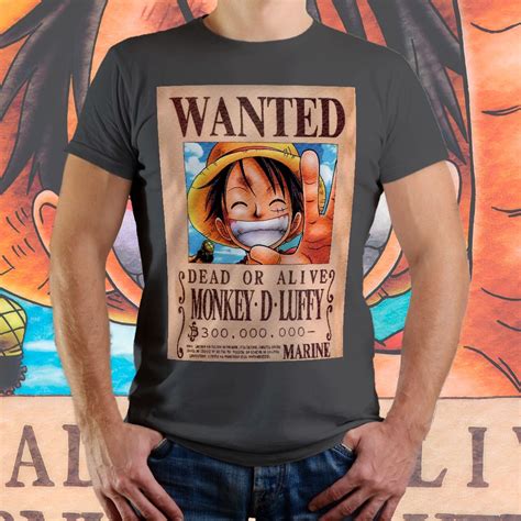 Camiseta Unissex Procurado Wanted Monkey D Luffy Cartaz De Recompensa