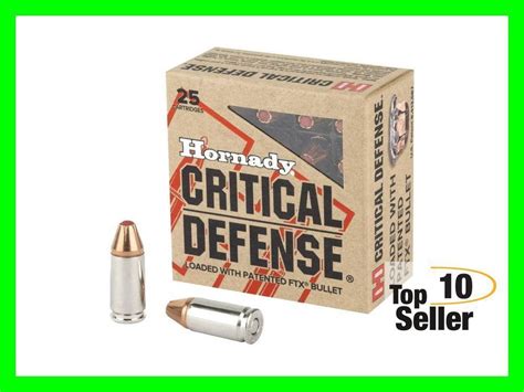 Hornady Critical Defense 9mm Luger 115 Gr Flex Tip Expanding 90250 Ammo Pistol Ammunition At