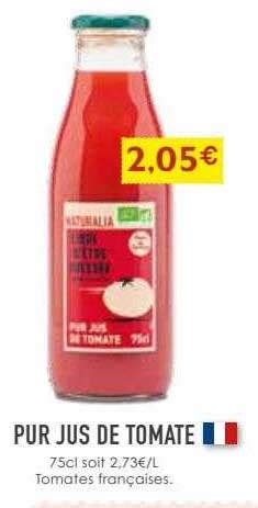 Promo Pur Jus De Tomate Chez Naturalia ICatalogue Fr