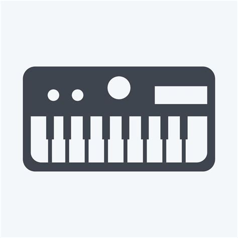 Icon Keyboard. suitable for music symbol. glyph style. simple design ...