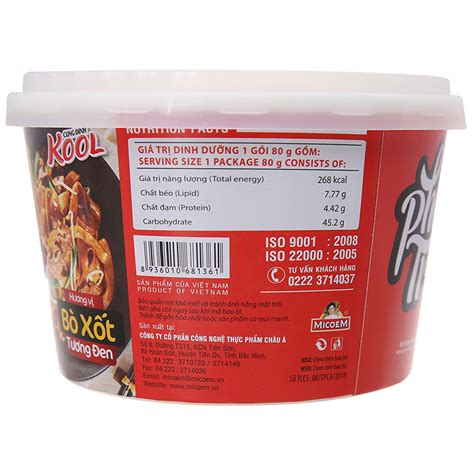 Phở trộn Cung Đình Kool bò xốt tương đen thùng 12 tô x 80g – Chuỗi Tạp ...
