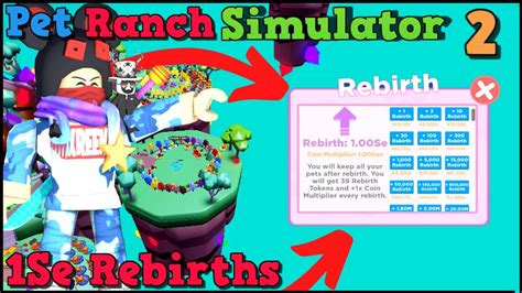 Roblox Pet Ranch Sim 2 I Got 1Se Rebirths YouTube