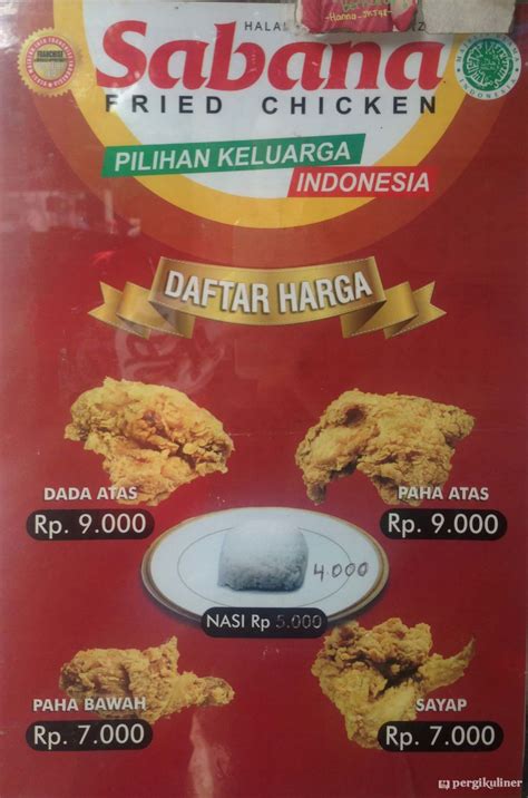 Selalu Diperbarui Menu Sabana Fried Chicken Dipatiukur Bandung