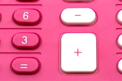 Premium Photo Pink Calculator On White Background