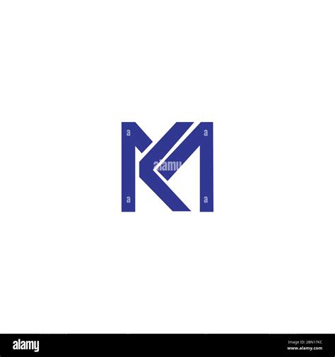 Initial Letter Km Logo Or Mk Logo Vector Design Template Stock Vector