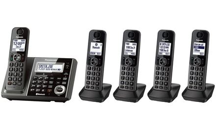 Panasonic 5 Handset Cordless Landline Phone System With Bluetooth Groupon