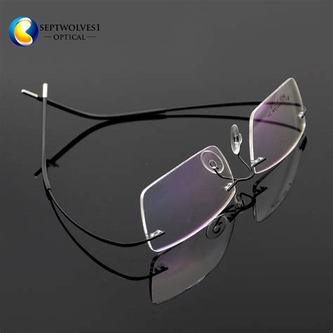 β Titanium Rimless Men s Flexible Eyeglasses Frame Optical Eyewear