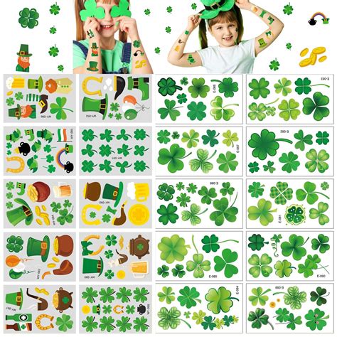 Amazon St Patricks Day Tattoos Unique Sheets Pcs St