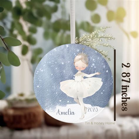 Custom Ballet Christmas Ornament, Personalized Ballerina Dance Ornament, Customized Girl Blonde ...