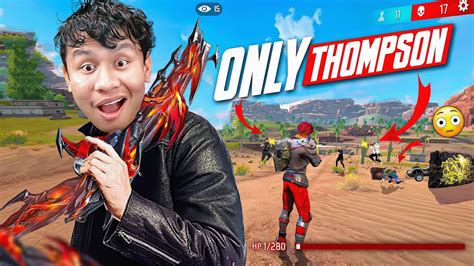 1 Hp Only 😬 First Gun Evo Thompson In Solo Vs Squad Challenge 😎 Tonde