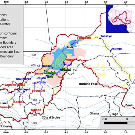 Map Of The Niger River Basin Showing The Flow Pathways And The Download Scientific Diagram