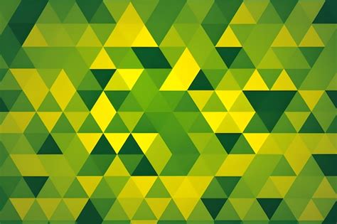 Premium AI Image | Geometric background with green and yellow colour