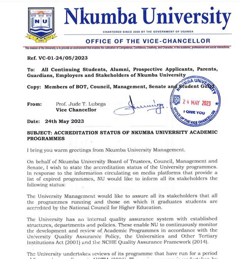 Nkumba University Refutes Claims of Expired Courses