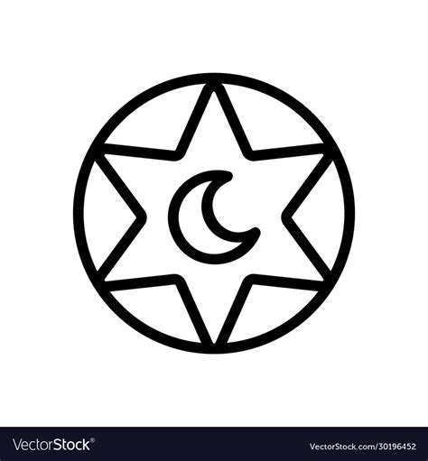 Symbol mysticism icon outline Royalty Free Vector Image