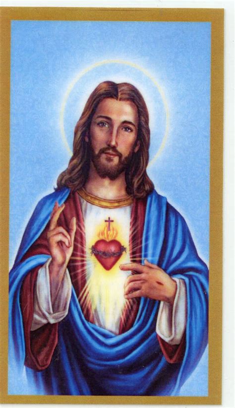 Twelve Promises Of Sacred Heart 4 U Laminated Holy Cards Quantity 2 Catholic Pictures