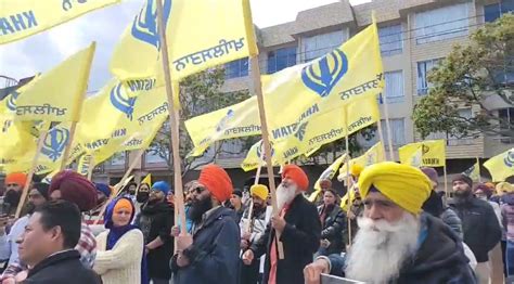 Khalistan Flag Wavers Show Up Again At Indian Consulate In San