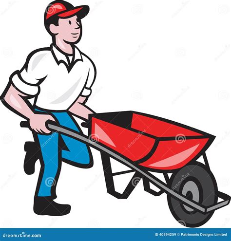 Man Pushing A Wheelbarrow Full Of Money Royalty-Free Stock Photography | CartoonDealer.com #39631733