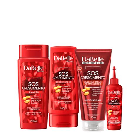 Kit Dabelle Hair Intense Sos Crescimento Shampoo Condicionador Leo