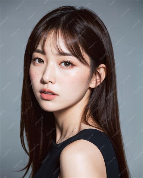 Premium Photo Portrait Of Beautiful Korean Women With Studio Background