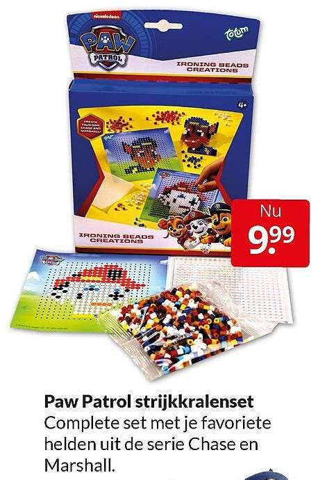 Paw Patrol Strijkkralenset Aanbieding Bij Boekenvoordeel