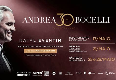 Andrea Bocelli No Brasil Confira Datas E Como Adquirir Ingressos