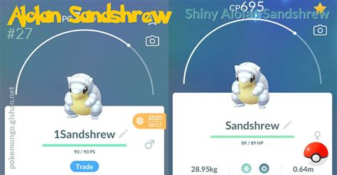 Shiny Alolan Sandshrew - Pokemon Go