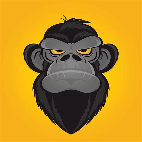 Clip Art Of A Funny Monkey Face Illustrations Royalty Free Vector