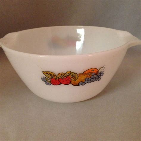 Vintage Anchor Hocking Fire King Large Fruit Pattern Serving Etsy