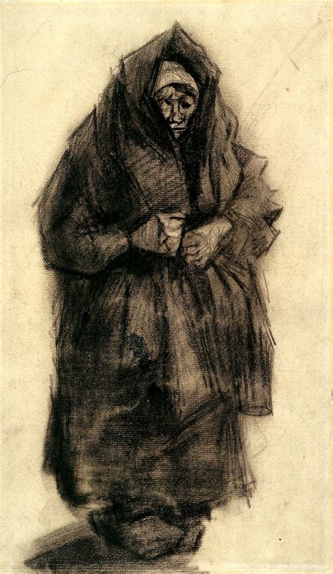 戴丧服披肩的女人 Woman with a Mourning Shawl 1885 Nunen Nuenen Netherlands