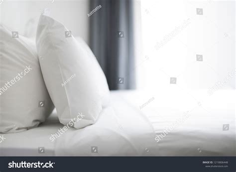 Bed Hotel Room Home White Sheets Stock Photo 1219806448 | Shutterstock